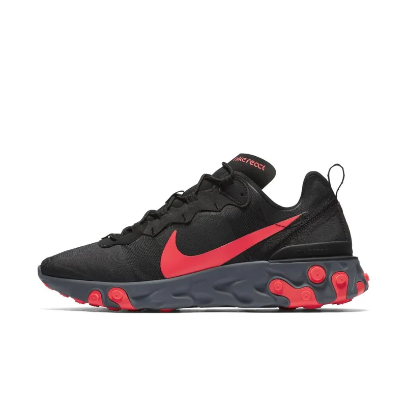 Nike React Element 55 Black Solar Red Black/Solar Red-Cool Grey (BQ6166-002)