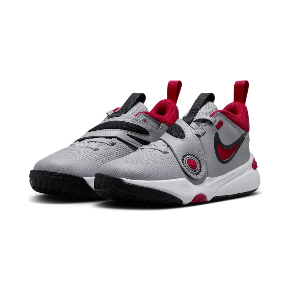 Nike Team Hustle D 11 Cement Grey Black White Gym Red (DV8994-006)