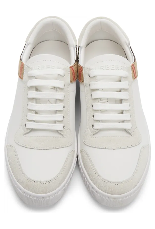 Burberry White Check Reeth Sneakers (8024125) (5)