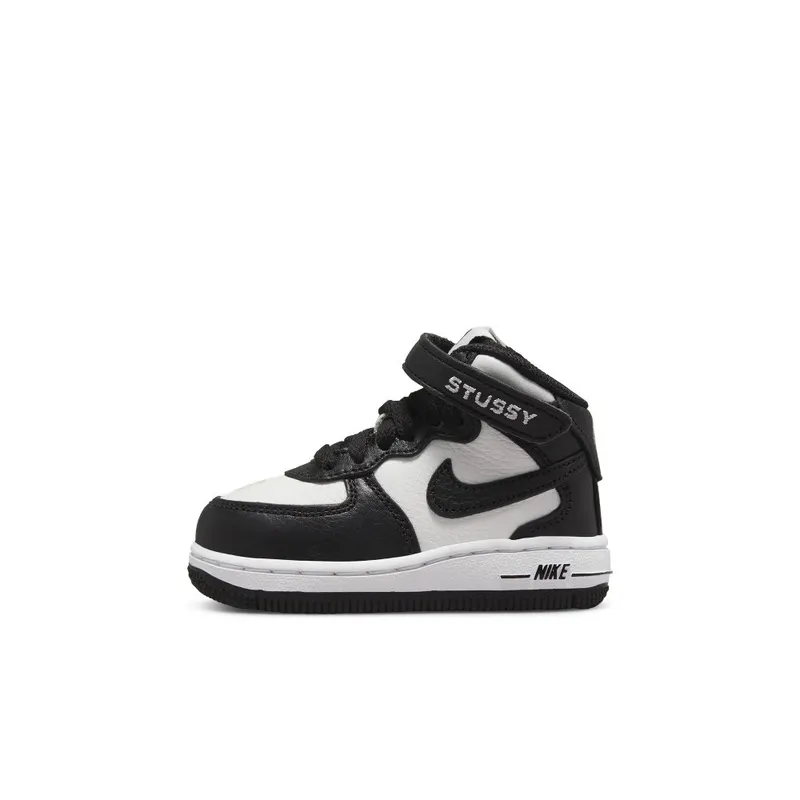 Nike x Stüssy Force 1 Mid Baby/Toddler Black (DN4160-002)