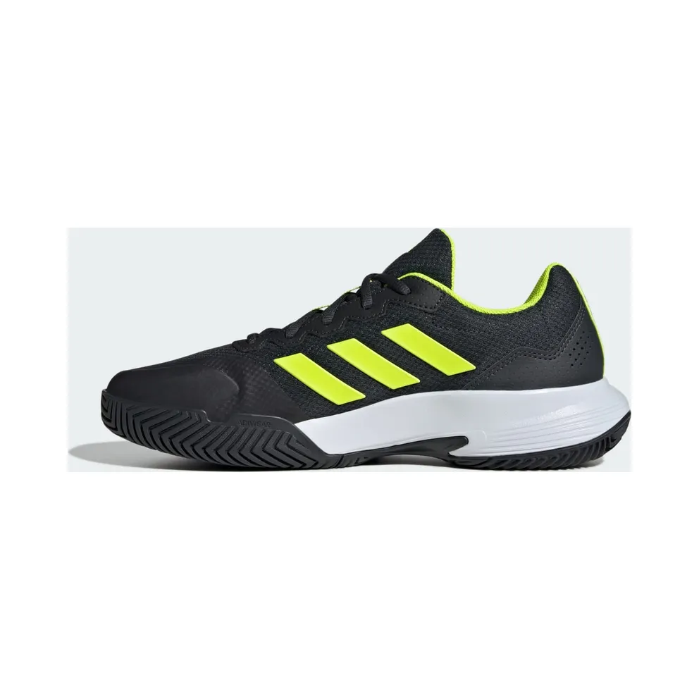Adidas Gamecourt 2.0 Tennis Shoes Carbon / Lucid Lemon / Cloud White (JH9013)