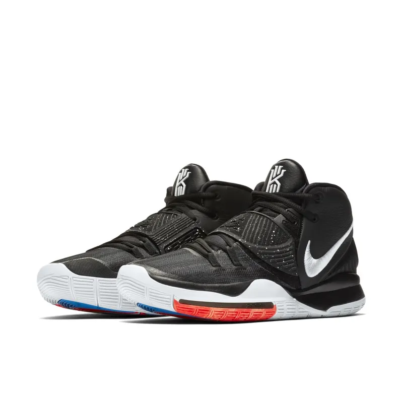 Nike Kyrie 6 Jet Black White Black/White-Bright Crimson (BQ4630-001)