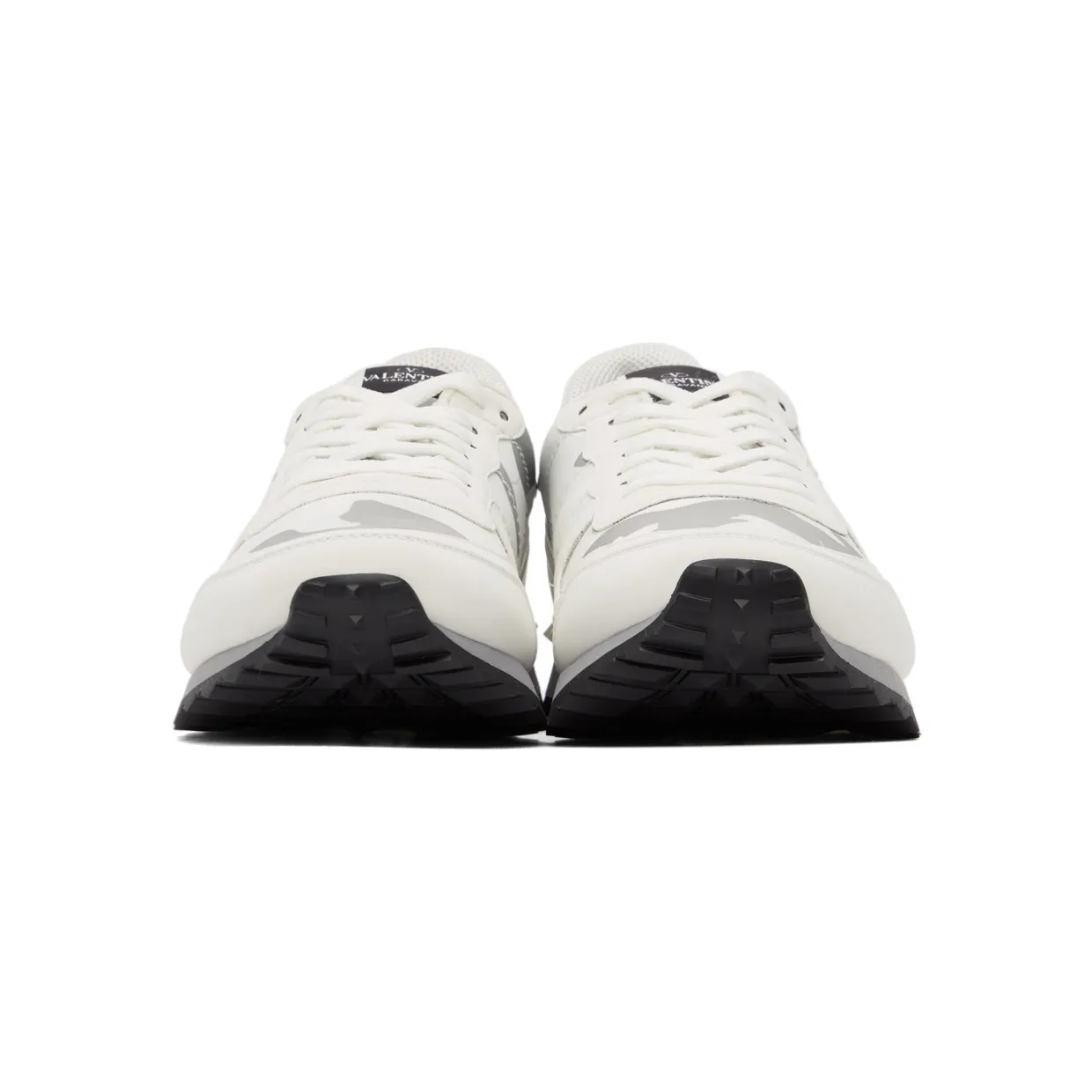 Valentino Garavani White & Silver Camouflage Rockrunner Sneakers (WY0S0723KIB) (2)