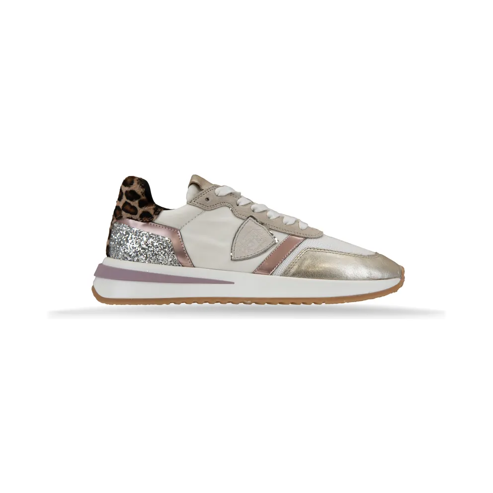 Philippe Model Tropez Metallico “White/Leopard/Pink Metallico” (TYLD GA02)