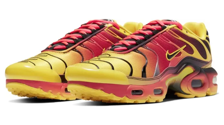 Nike Air Max Plus Fade Chrome Yellow Bright Crimson (GS)