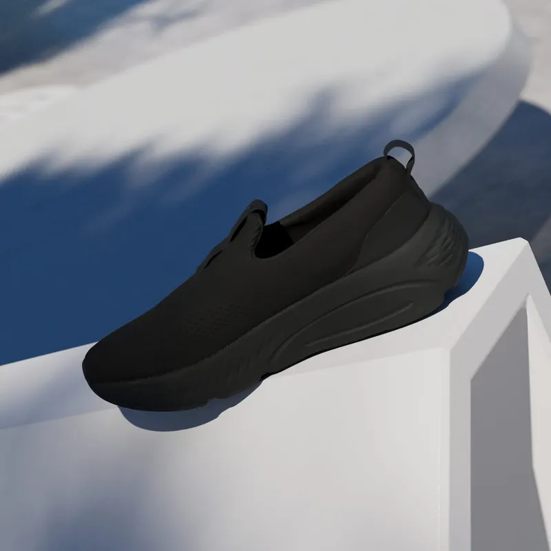 Adidas Cloudfoam Go Lounger Core Black / Core Black / Lucid Blue (ID4019)