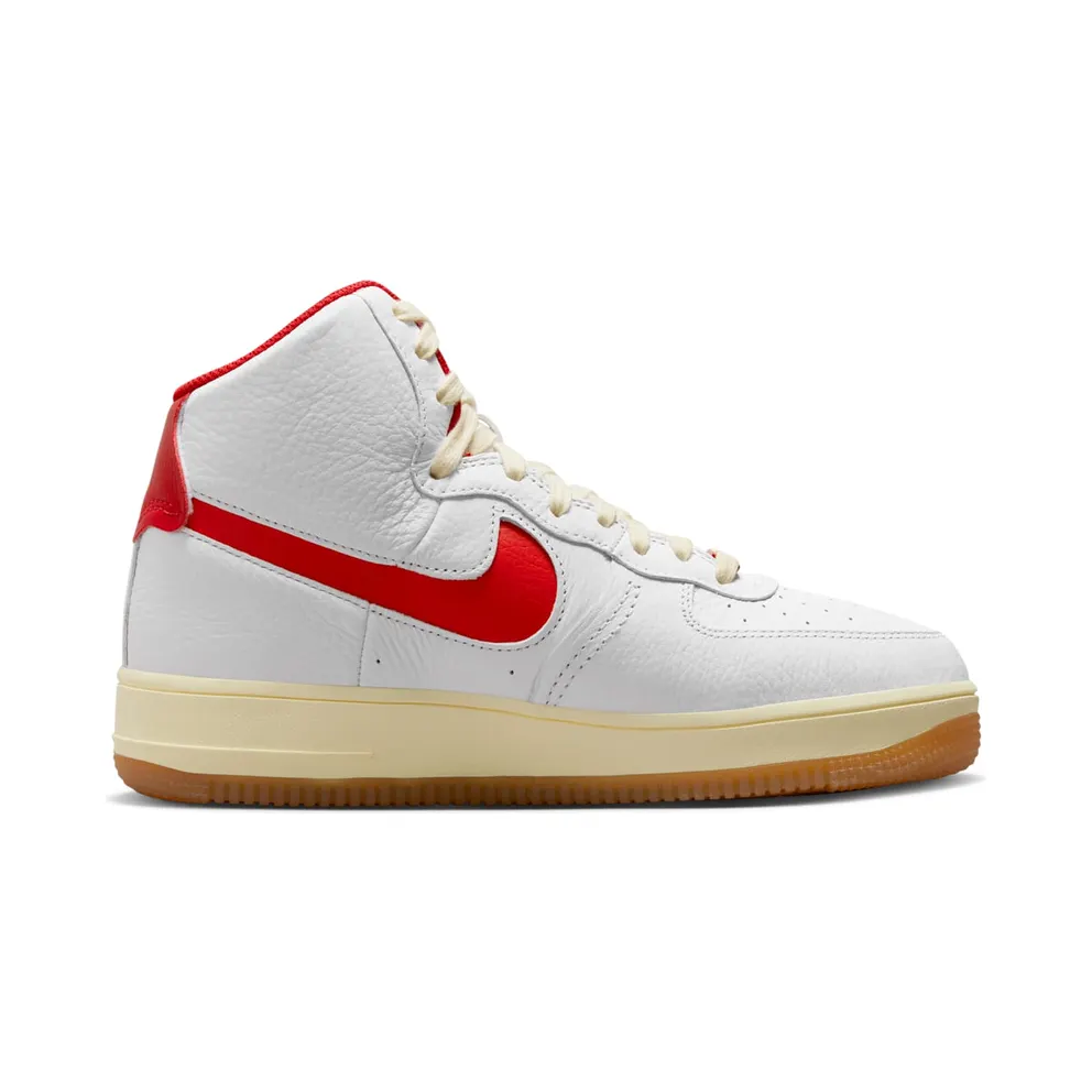 Nike Air Force 1 High Sculpt “White / Gym Red / Alabaster / Light Crimson” (FN3500-100)