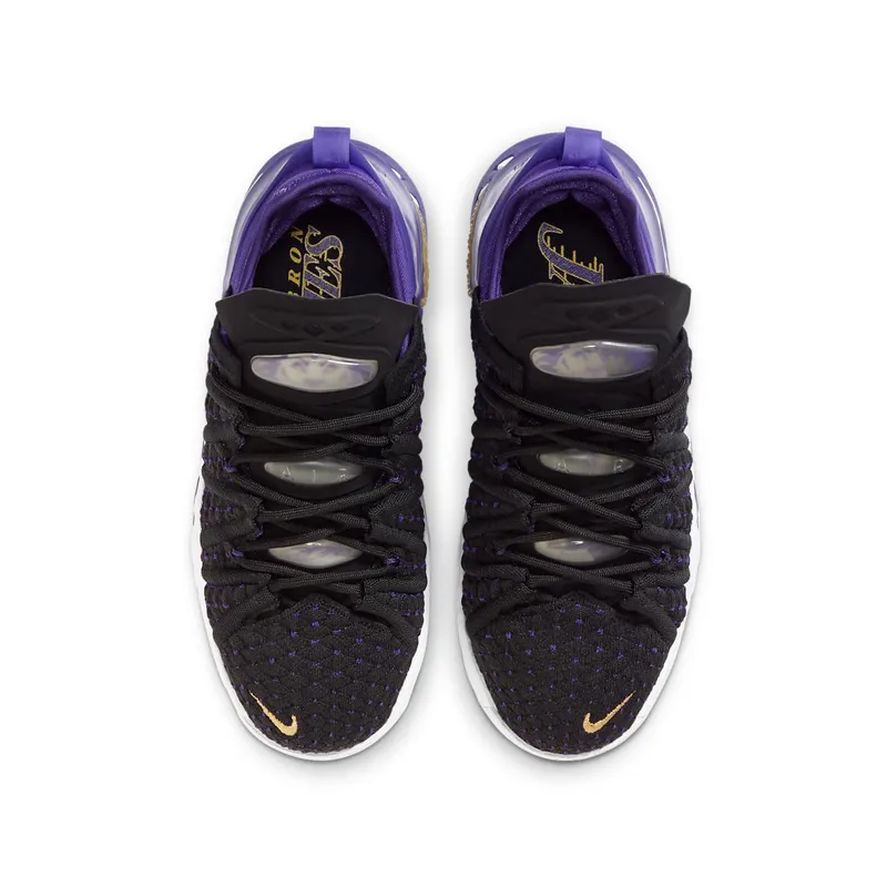 Nike LeBron 18 GS ‘Lakers’ Black/Metallic Gold/Court Purple/White (CW2760-004)