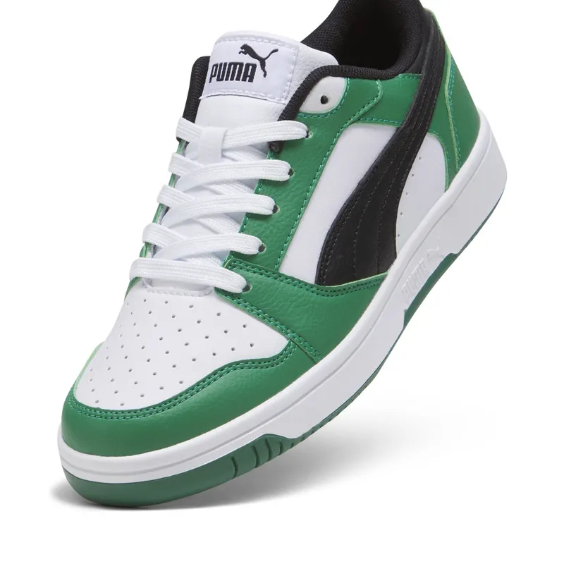 Puma Rebound V6 Lo “Puma White / Puma Black / Archive Green” (393833_05)