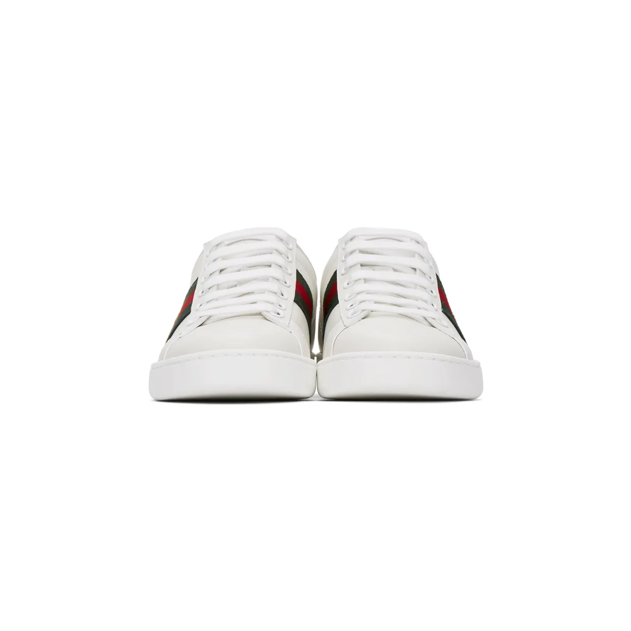 Gucci White Embroidered Bee Ace Sneakers (431942 02JP0) (2)