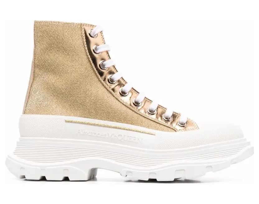 Alexander McQueen Tread Slick sneakers verfraaid met glitter – Goud (685699W4SG1)