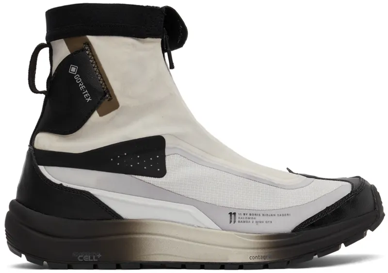 11 by Boris Bidjan Saberi Black & Off-White Salomon Edition Bamba2 High GTX Sneakers (216 11xS)