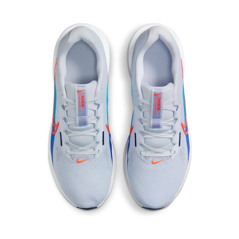 Nike Downshifter 13 Football Grey Deep Night Blue Lightning Bright Crimson (FD6454-012)