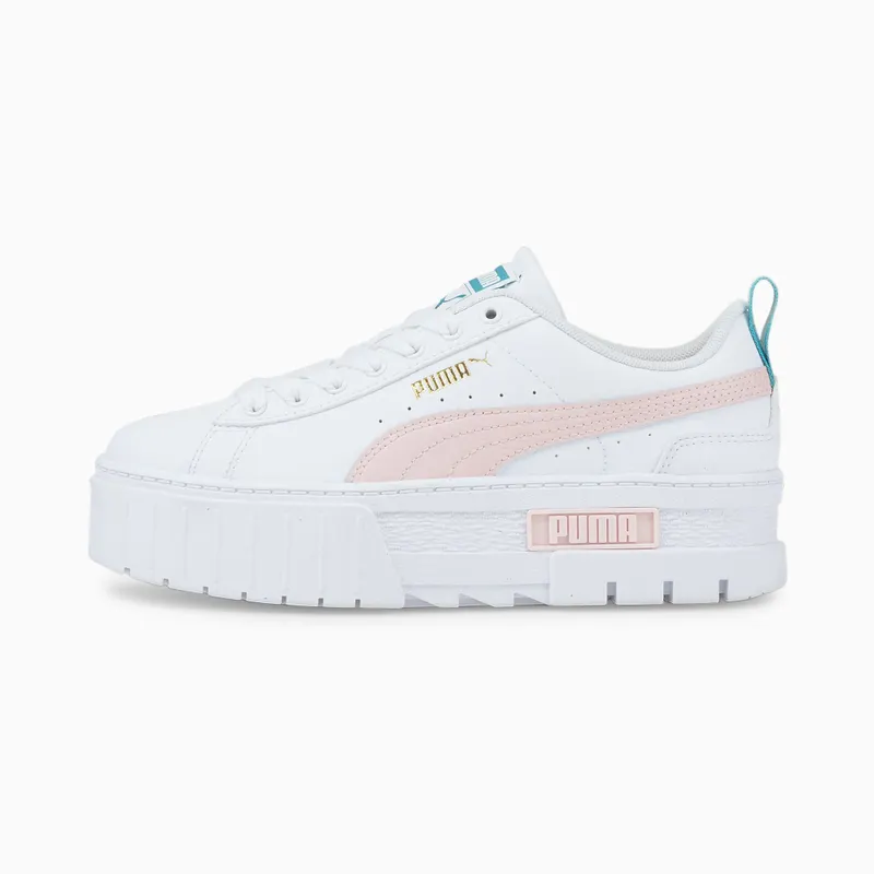 PUMA Mayze Leather Youth White/Chalk Pink (384527-03)