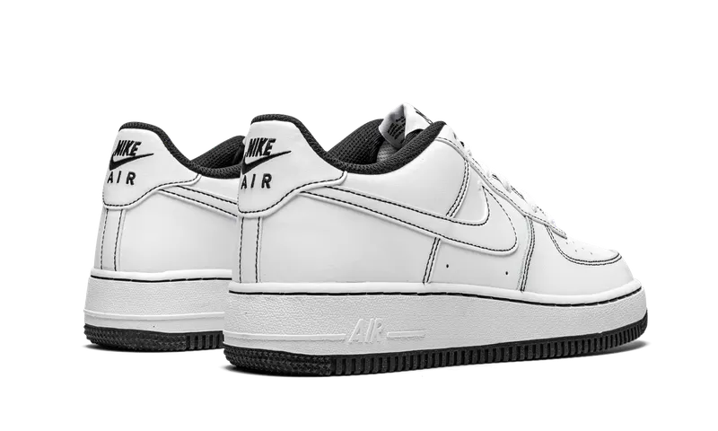 Nike Air Force 1 Low ’07 GS “Contrast Stitching – White / Black” (CW1575-104)