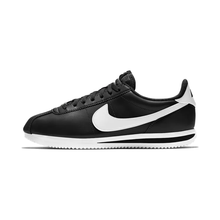Nike Cortez Basic Leather “Black / Metallic Silver / White” (819719-012)