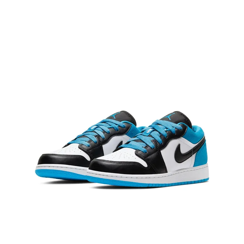 Jordan 1 Low Laser Blue (GS) Black/Black-Laser Blue-White (CT1564-004)