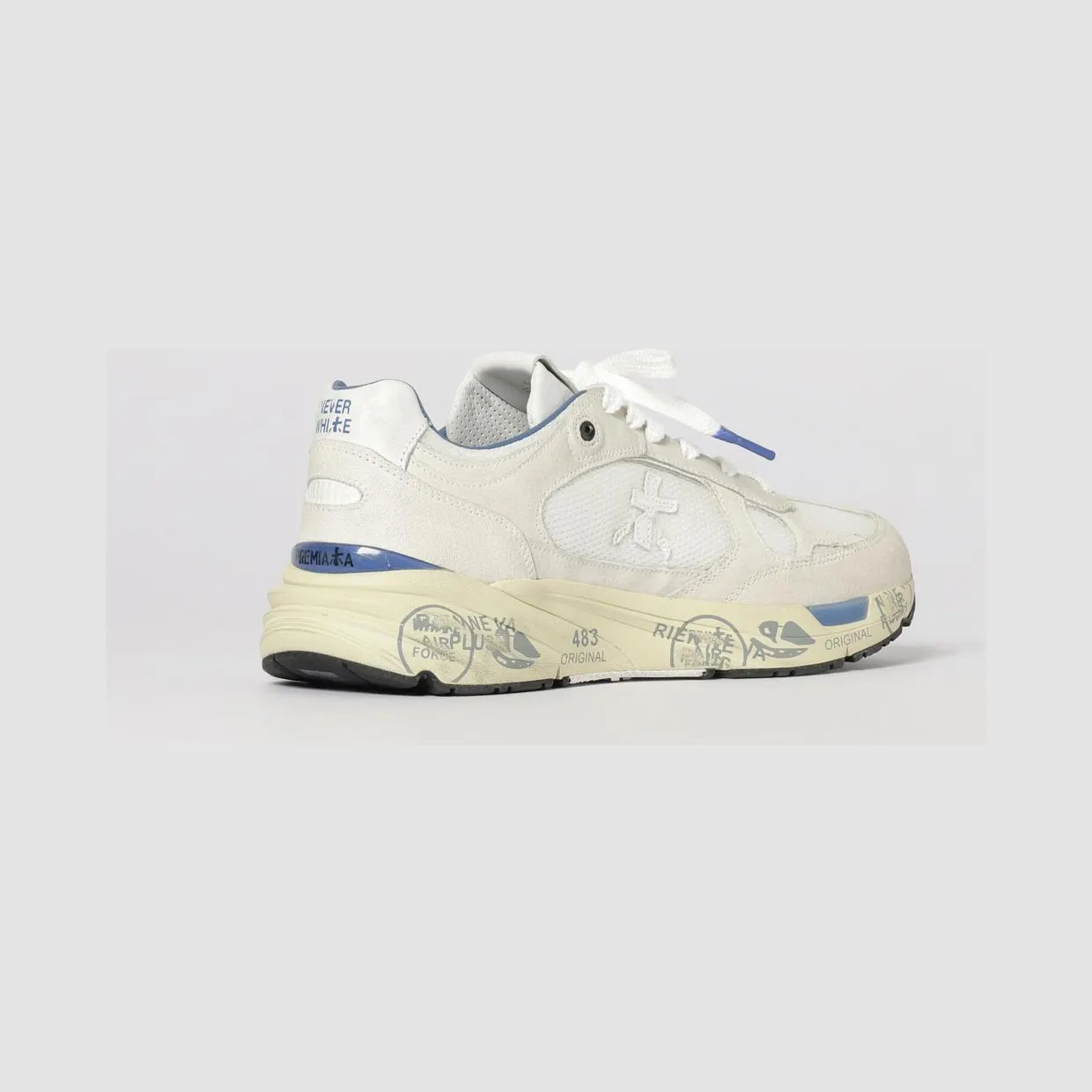 Premiata Mase Suede and Canvas Sneakers White (MASE258019) (2)