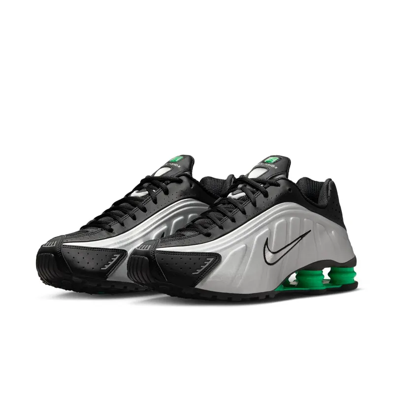 Nike Shox R4 Metallic Silver Green Shock (HQ1988-006)