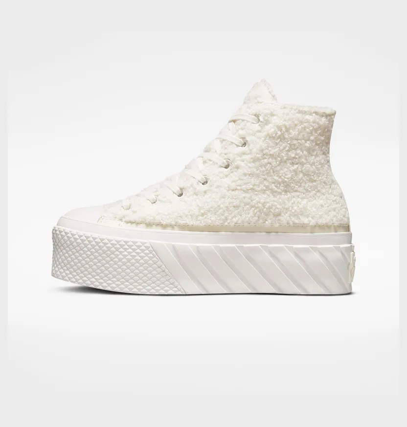 Converse Chuck Taylor All Star Lift 2X Platform Sherpa Egret/vintage White