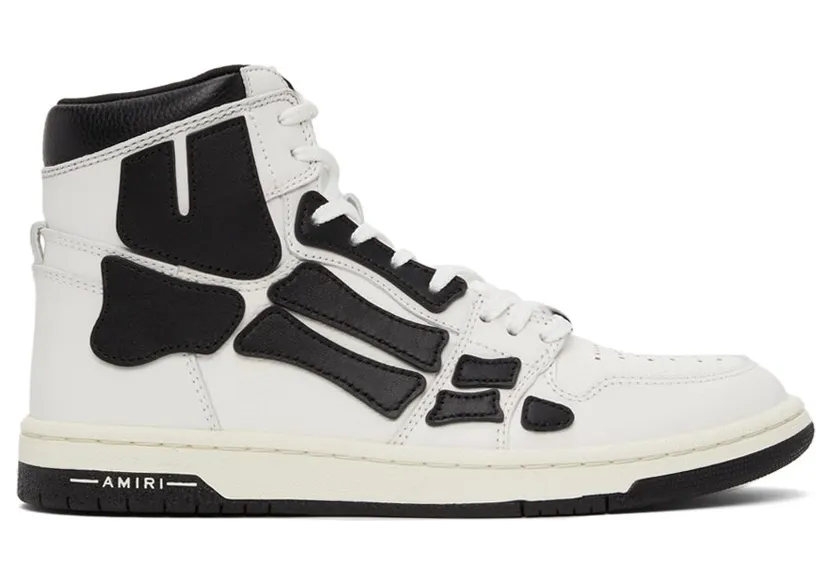 AMIRI Skel Top Hi White Black (MFS002 111)