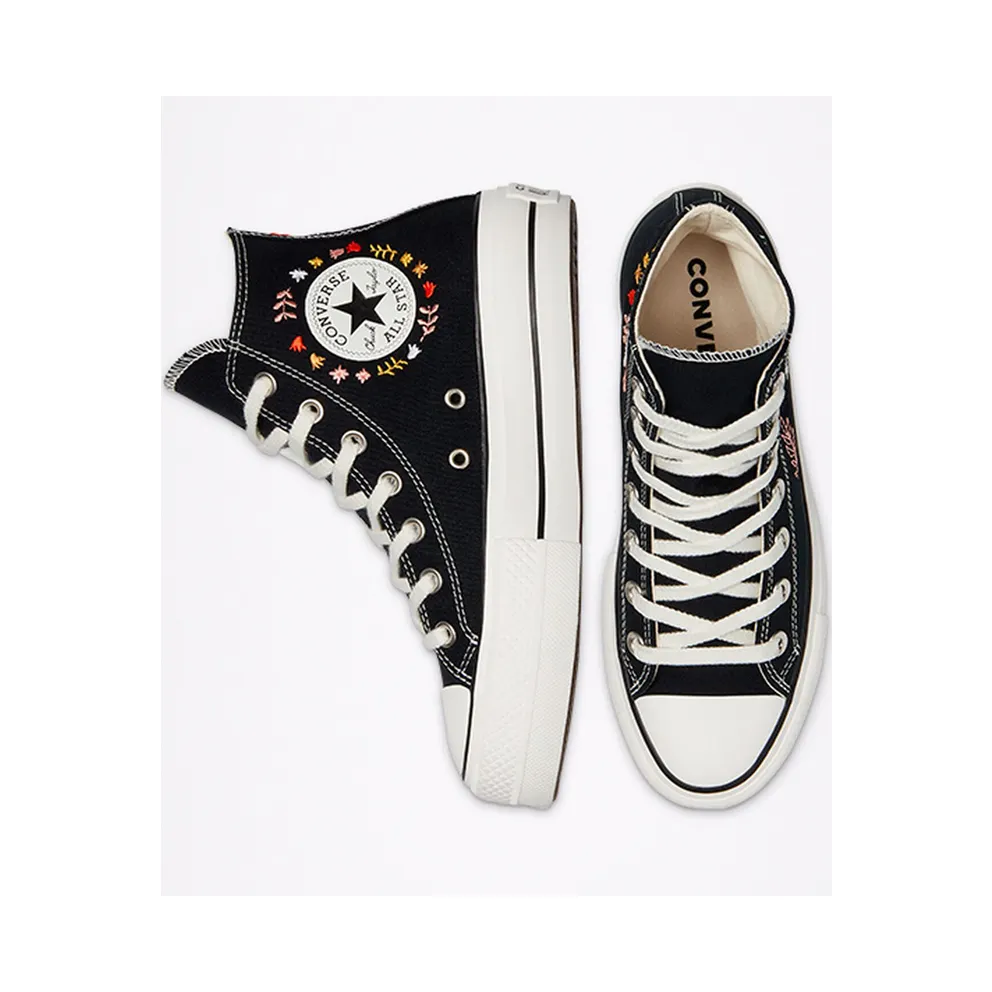 Converse It’s Okay To Wander Platform Chuck Taylor All Star High Top Black/vintage White/multi (571085C)