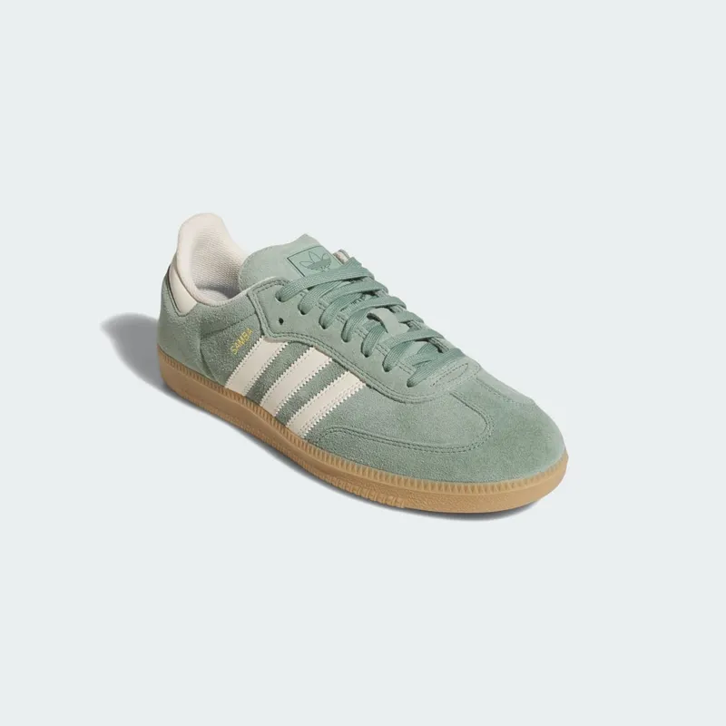 Adidas Samba Silver Green / Wonder White / Gold Metallic (JP5859)