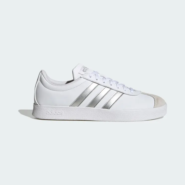 adidas VL Court Base “Cloud White / Silver Metallic / Grey One” (ID3716)
