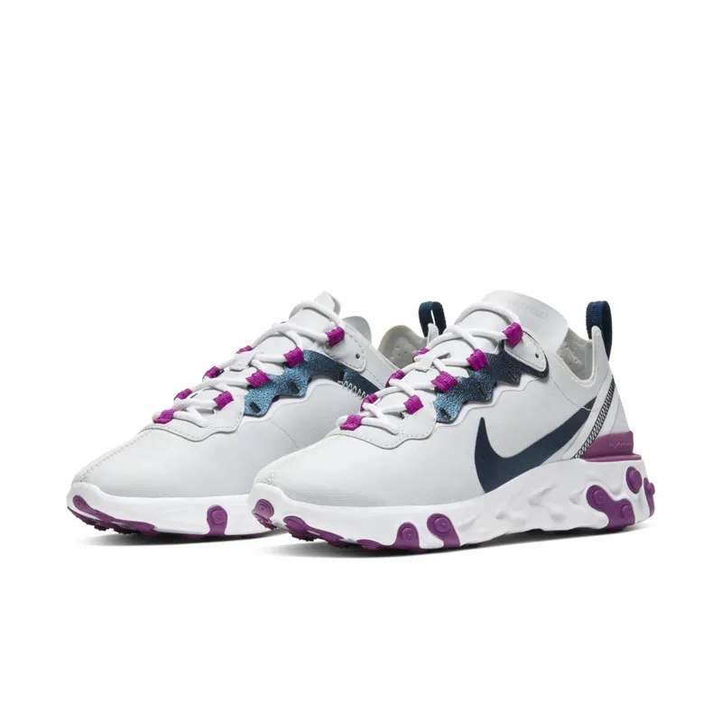 Nike React Element 55 Photon Dust (W) Photon Dust/Vivid Purple-White-Valerian Blue (CN3591-002)