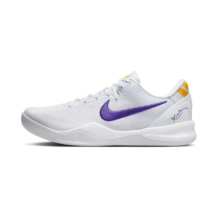 Nike Kobe 8 Protro Lakers Home “White / University Gold / Court Purple” (HF9550-100)