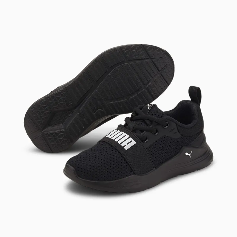 PUMA Wired Run Kids’ Black/White (374216-01)