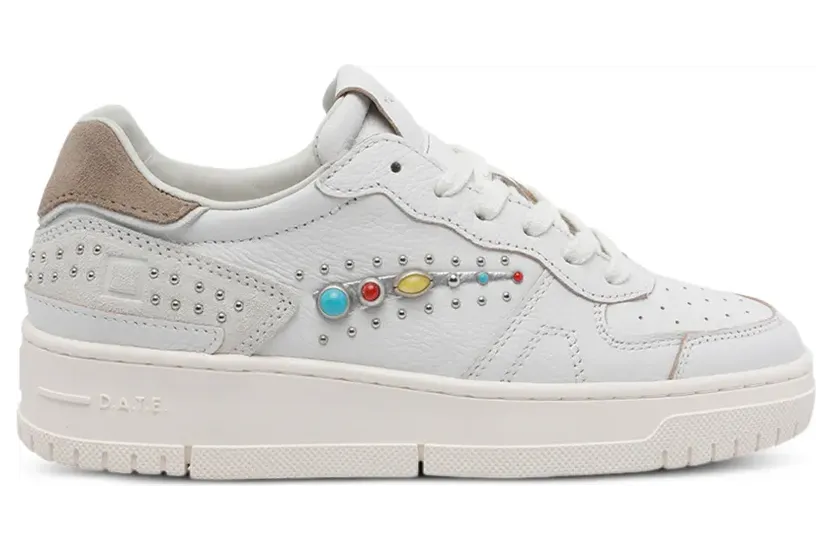 D.A.T.E. Torneo sneakers with studs – White (W441TPSSWH)