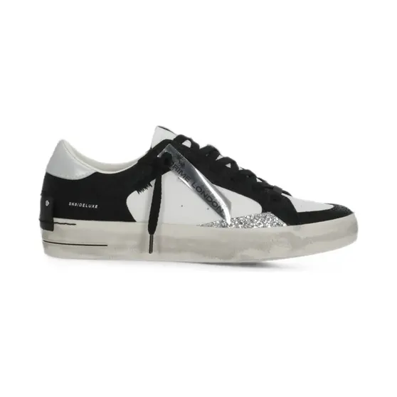 Crime London Skate Deluxe mit Glitter-Detail “White” (22100WA920ASK8DEKUXEBLACK)