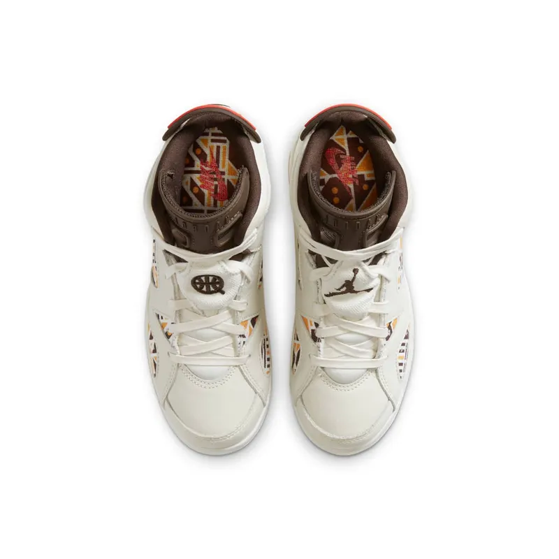 Air Jordan 6 Retro Quai54 Sail Brown (PS) (2020) (CZ6507-100)