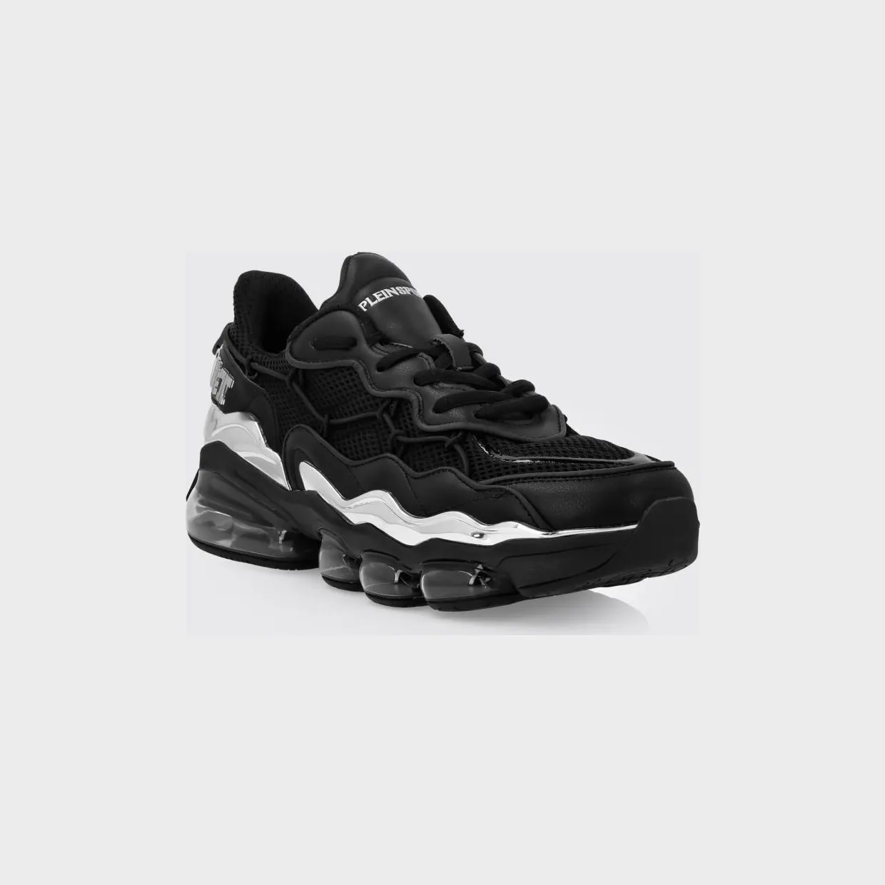 Plein Sport Mesh And Leather Sneakers Black (PAESUSC0746STE003N0202)