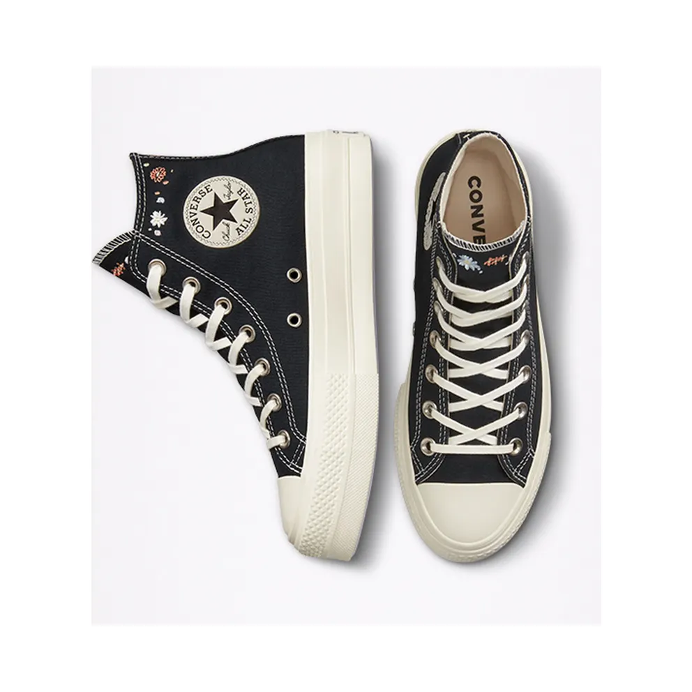 Converse Chuck Taylor All Star Lift Platform Embroidered Floral Black/multi/egret (A01592C)