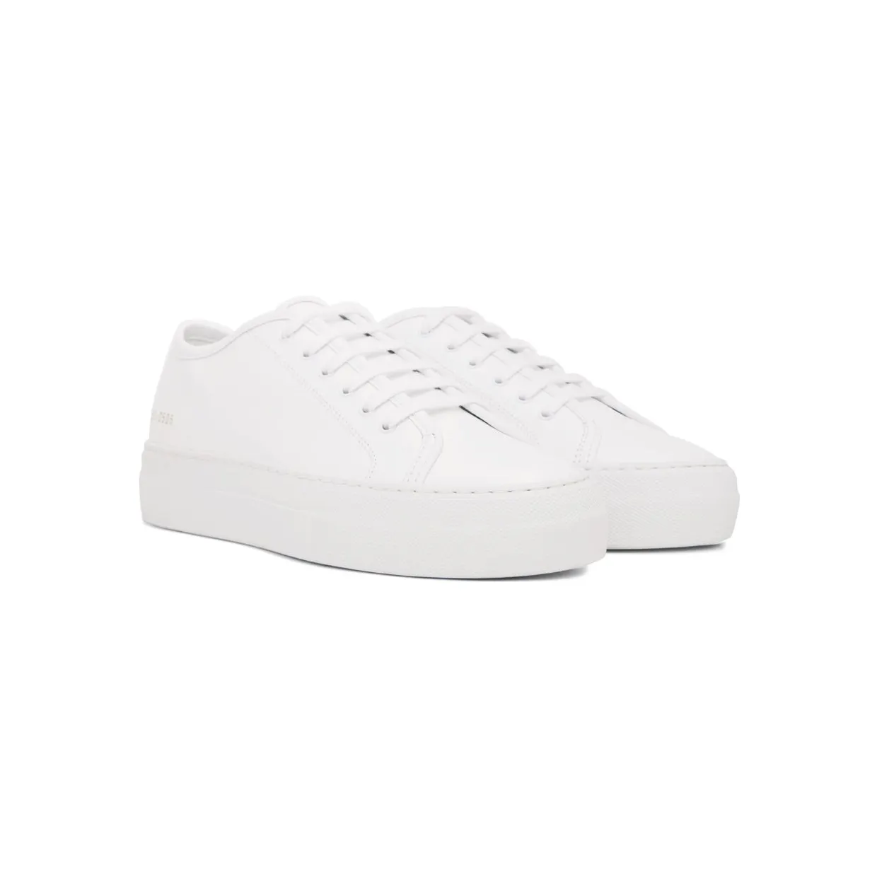 Common Projects White Tournament Low Super Sneakers (4017) (3)