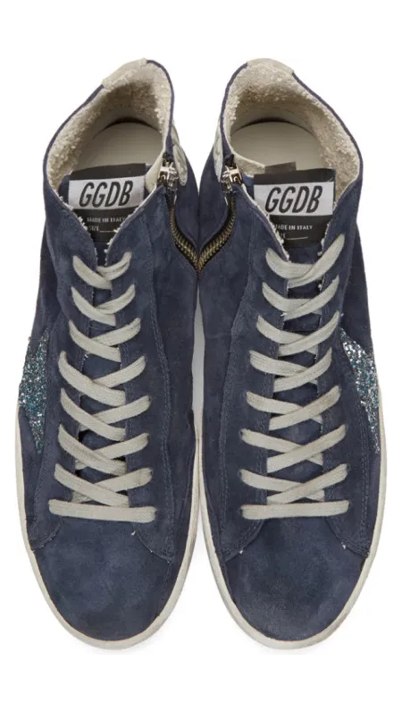 Golden Goose SSENSE Exclusive Navy Monday Francy Sneakers (F34WS591.B77) (4)