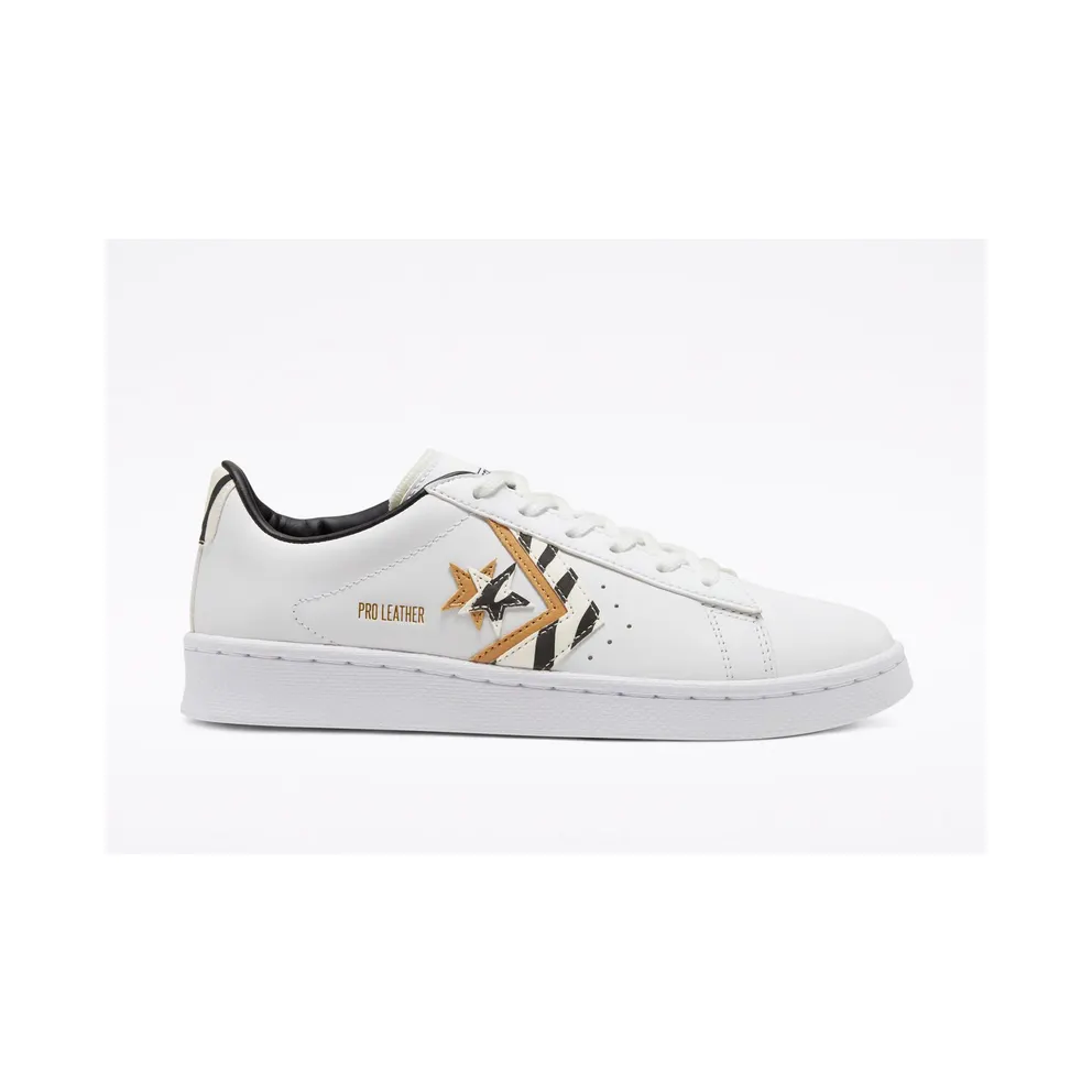 Converse Pro Leather Low ‘Sunblocked – Zebra Print’ White/Egret/Soba (167866C)