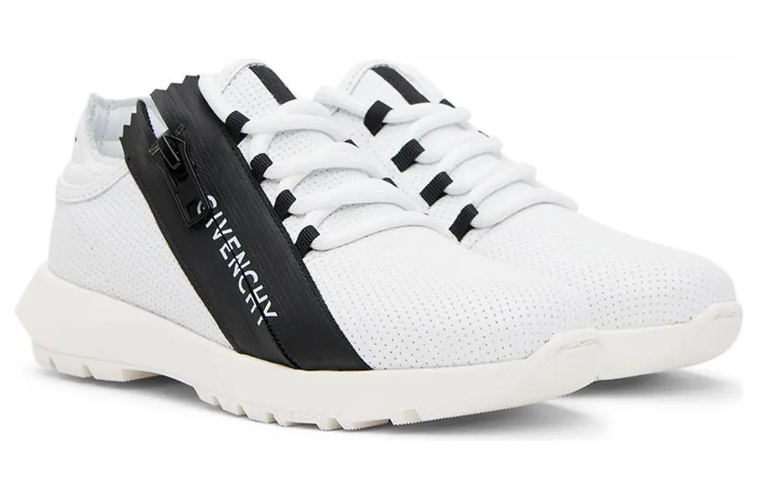 Givenchy Kids White Zip Logo Sneakers (H29069) (4)