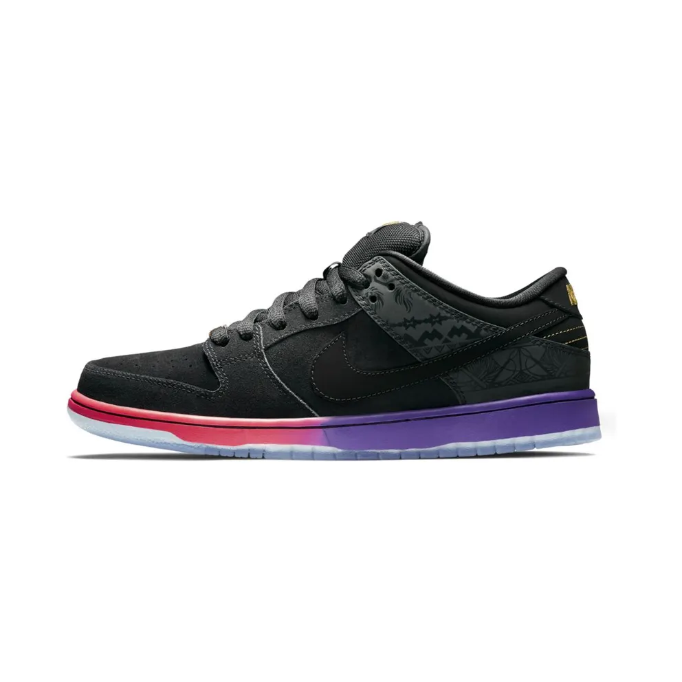 Nike Dunk SB Low BHM (2014) Black/Black-Purple Venom (504750-001)
