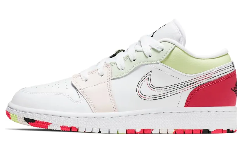 Air Jordan 1 Low GG “White / Ember Glow / Barely Volt / Black” (554723-176)