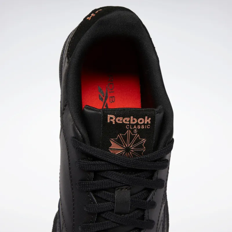 Reebok Cardi Coated Club C Shoes Core Black / Vector Red / Rose Gold