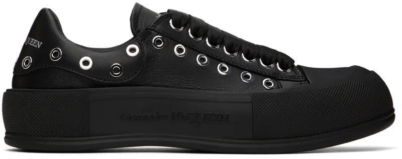Alexander McQueen Black Plimsoll Sneakers (729539WIATD)