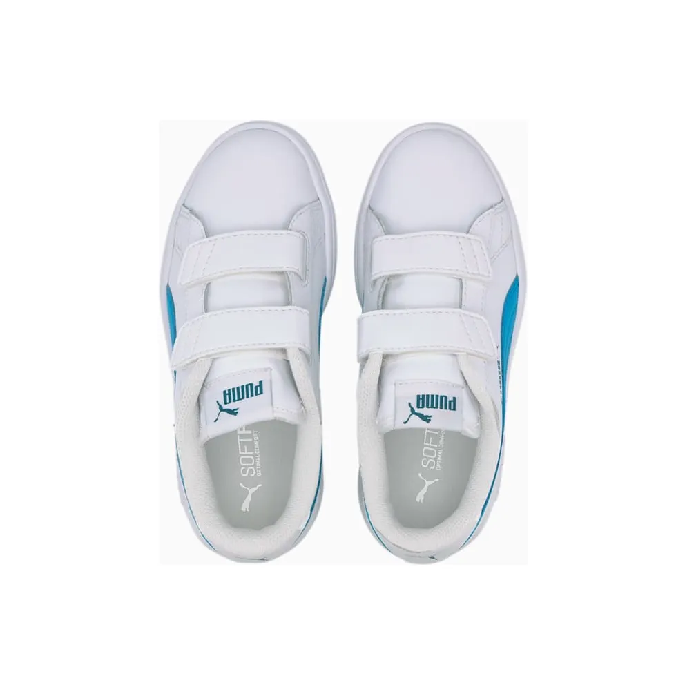 Puma Smash v2 Leather sportscchoenen White/Blue (365173-21)