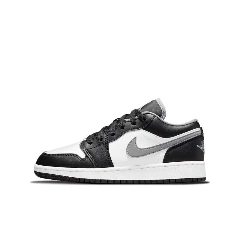 Jordan 1 Low Black White Grey (GS) (553560-040)