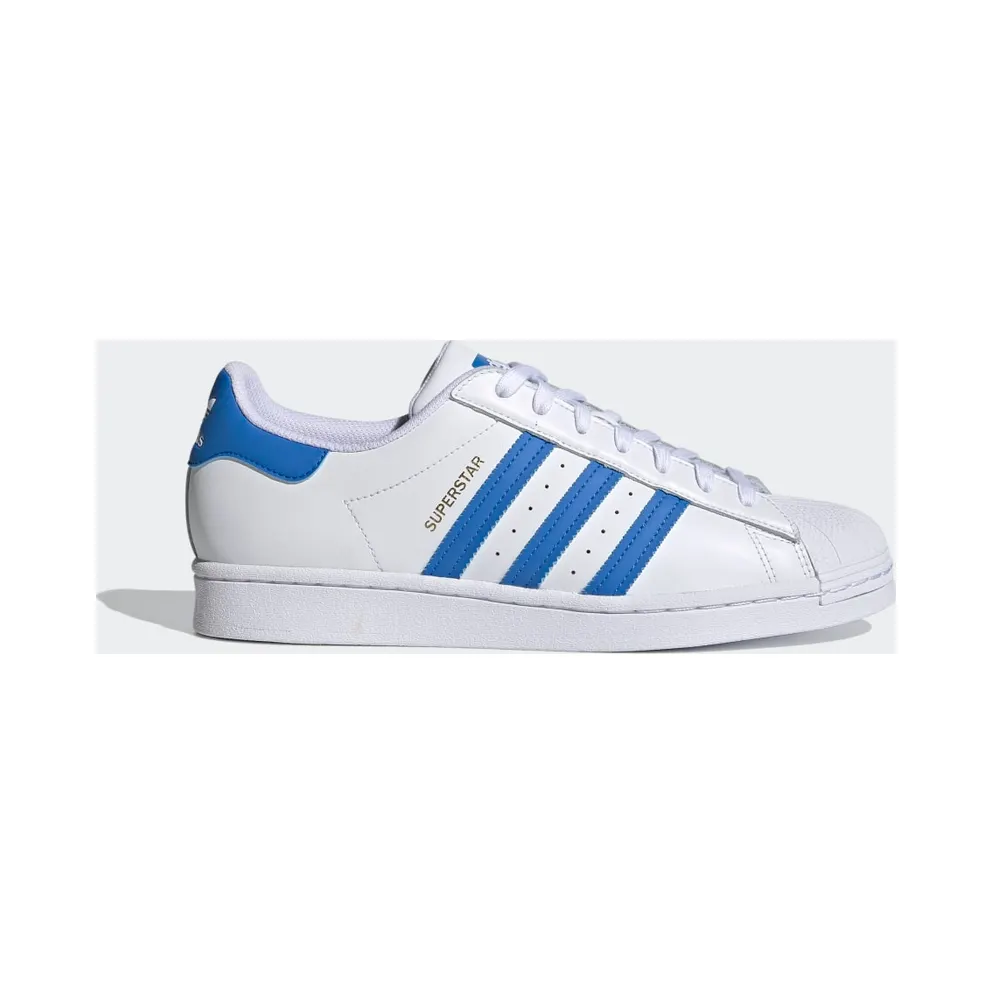 adidas Superstar Schuh Cloud White / True Blue / Gold Metallic (H68093)