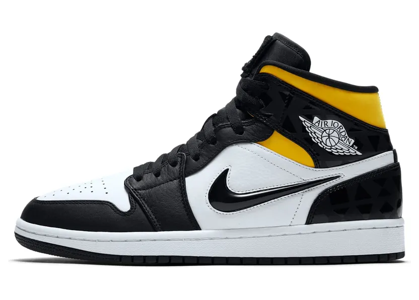 Air Jordan 1 Mid SE Quai 54 “Black / White / Multi-Colour” (CJ9219-001)