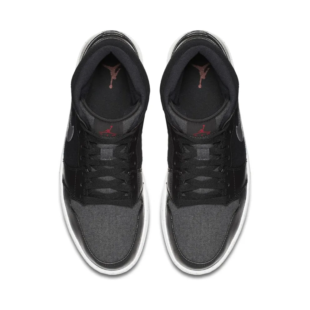 Jordan Air I 1 Mid Premium Black/Gym Red-Dark Grey-White Black/Gym Red-Dark Grey-White (852542-001)
