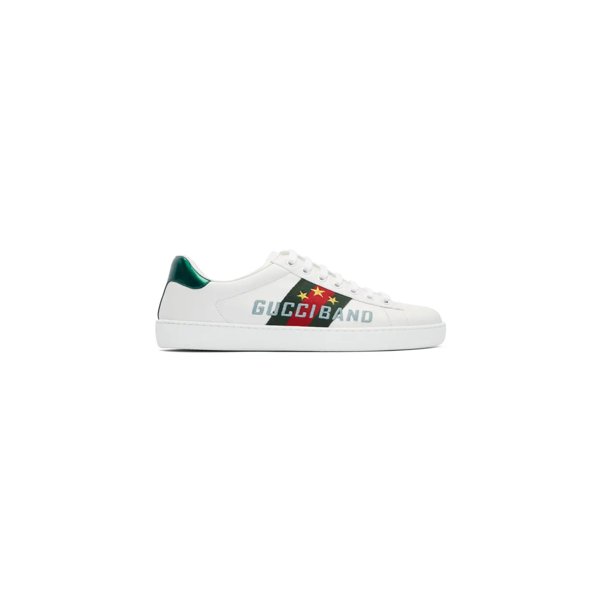 Gucci White Gucci Band New Ace Sneakers (603693 0FI10)